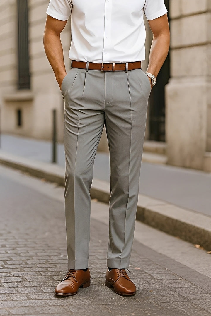 Brandon - Trendy Straight-Leg Pants