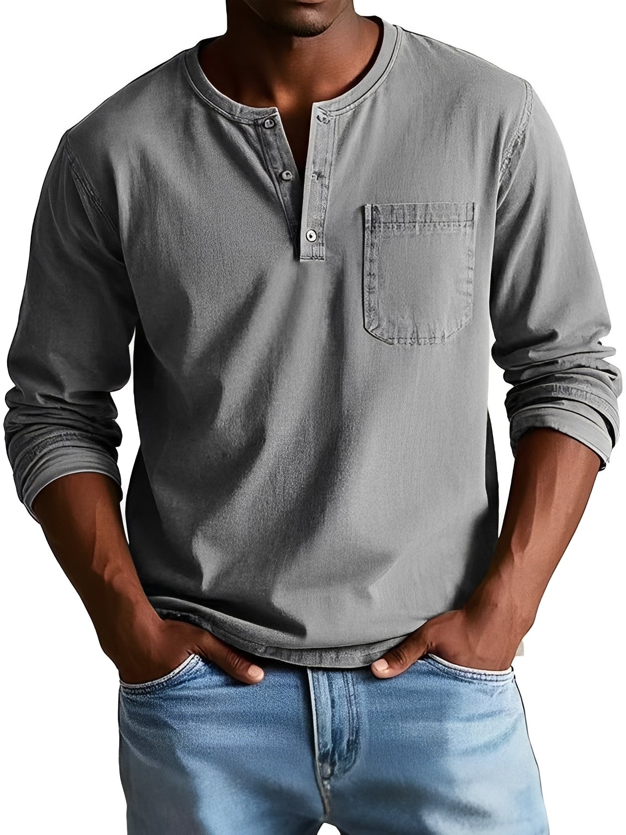 Steve - Men's easygoing long-sleeve shirt