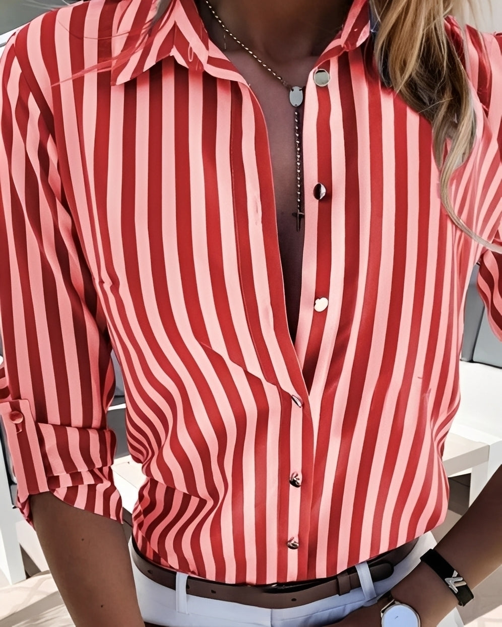 Rosie - Striped Vintage Blouse