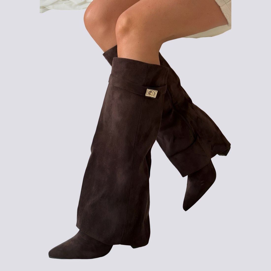 Blair - Trendy Tall Boots with Flap