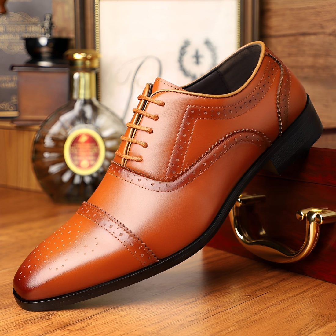 Ronan - Men's vintage-style pointed shoes