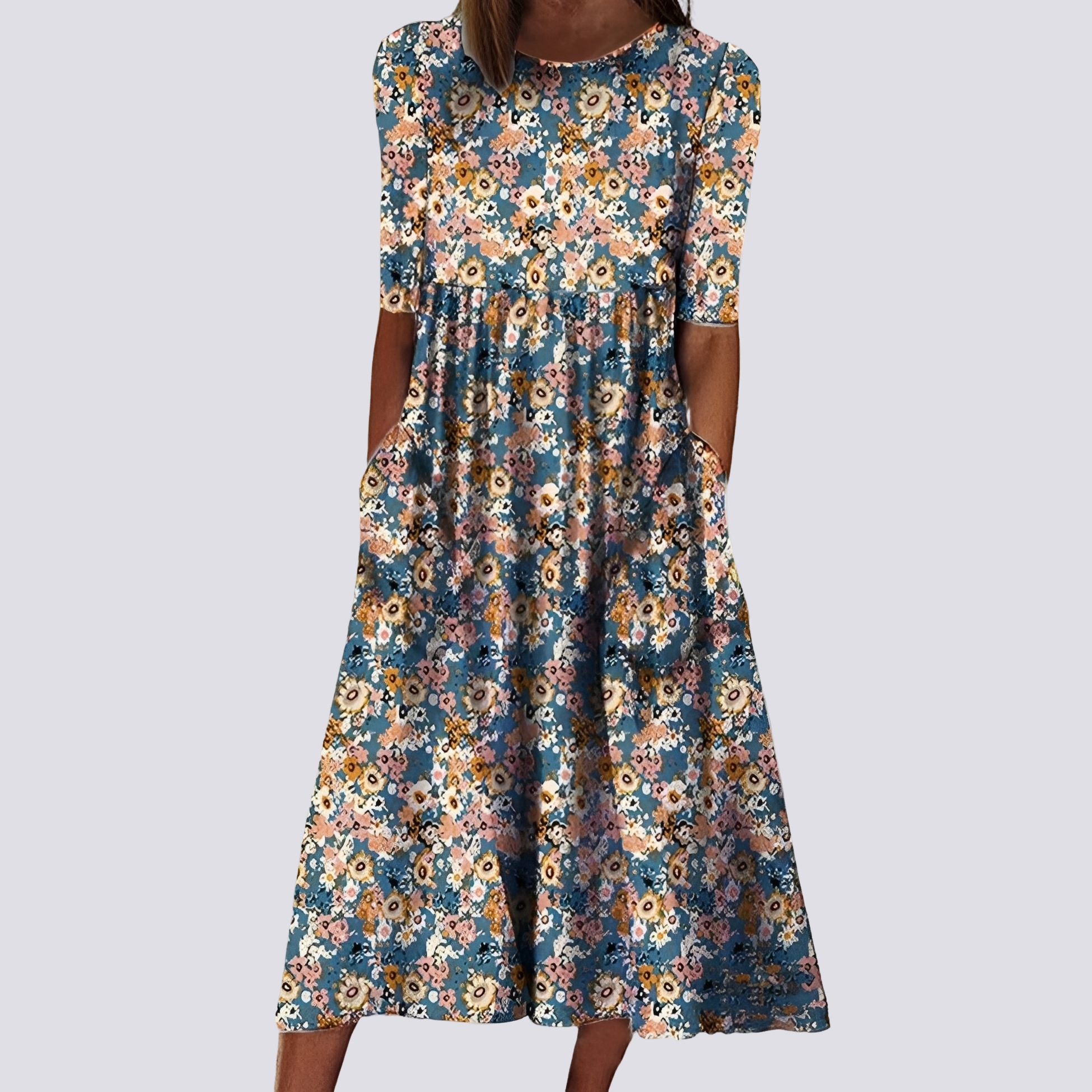 Lucie - Stylish Floral Maxi Dress