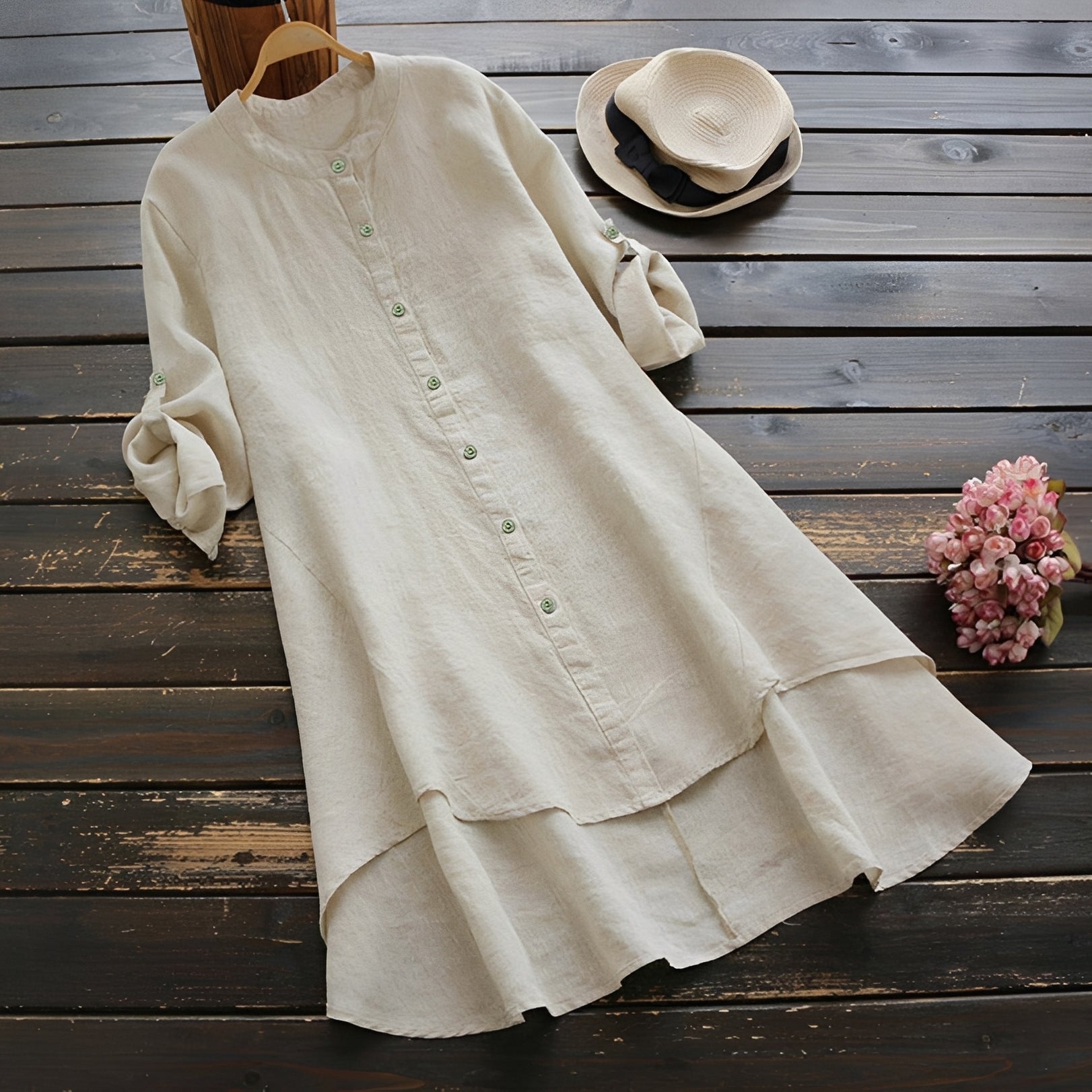 Mildred - Stylish Dress with Buttons