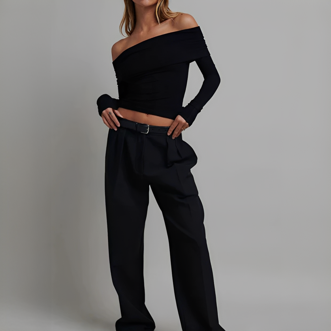 Kathryn - Stylish Off-Shoulder Shirt