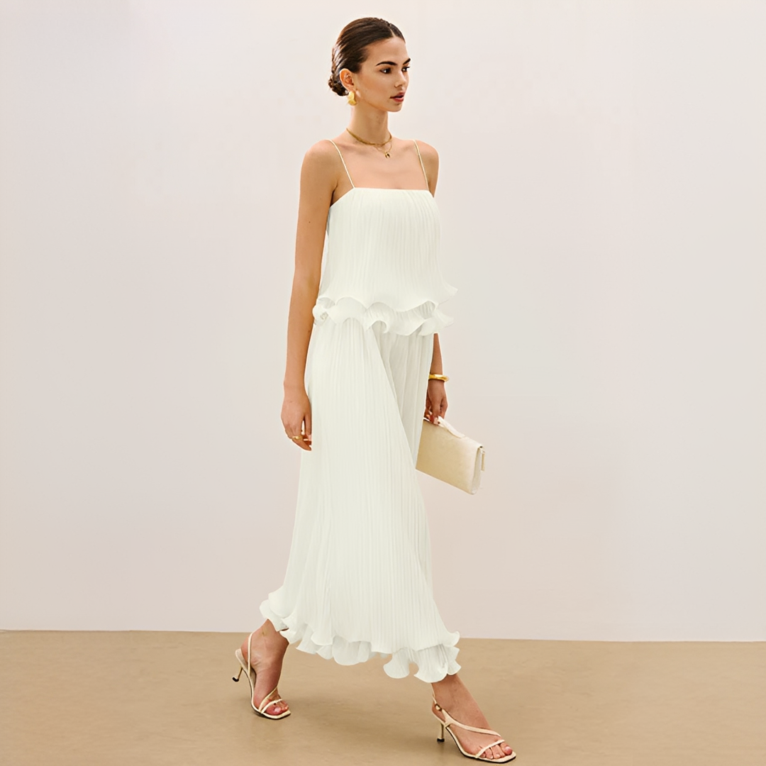 Daphne - Stylish Pleated Skirt Set