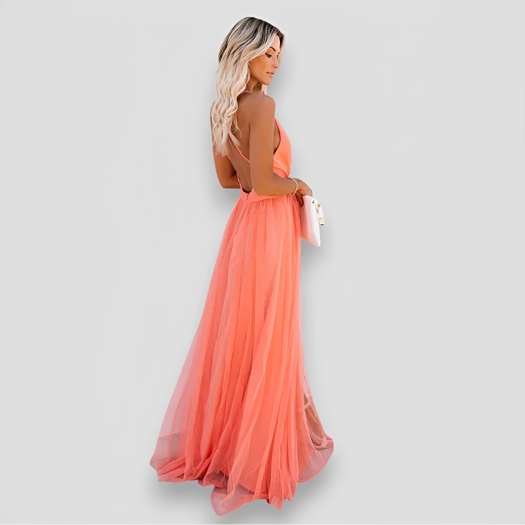 Lidia - Stylish V-Neck Maxi Dress