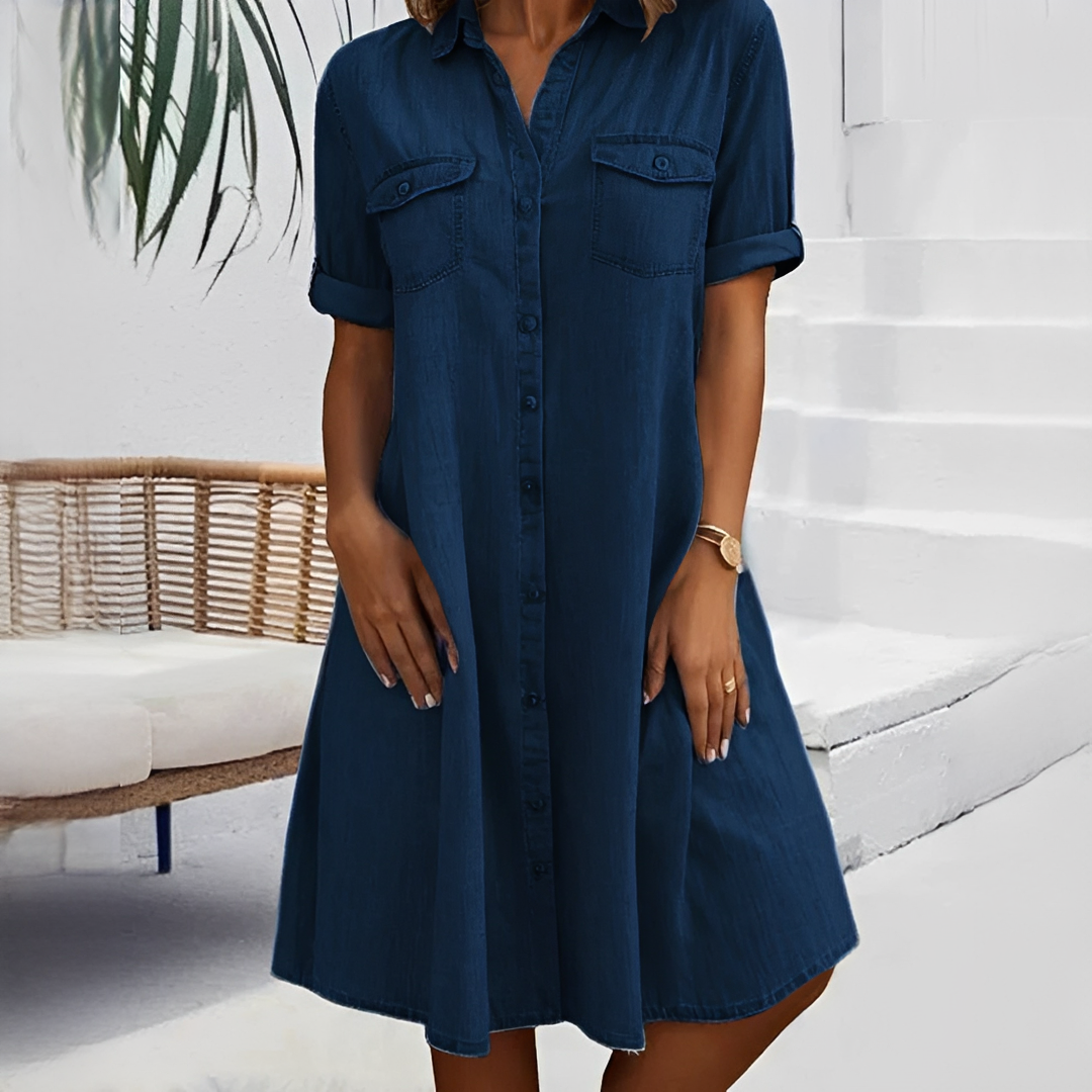 Naomi - Casual Short Button-Down Dress