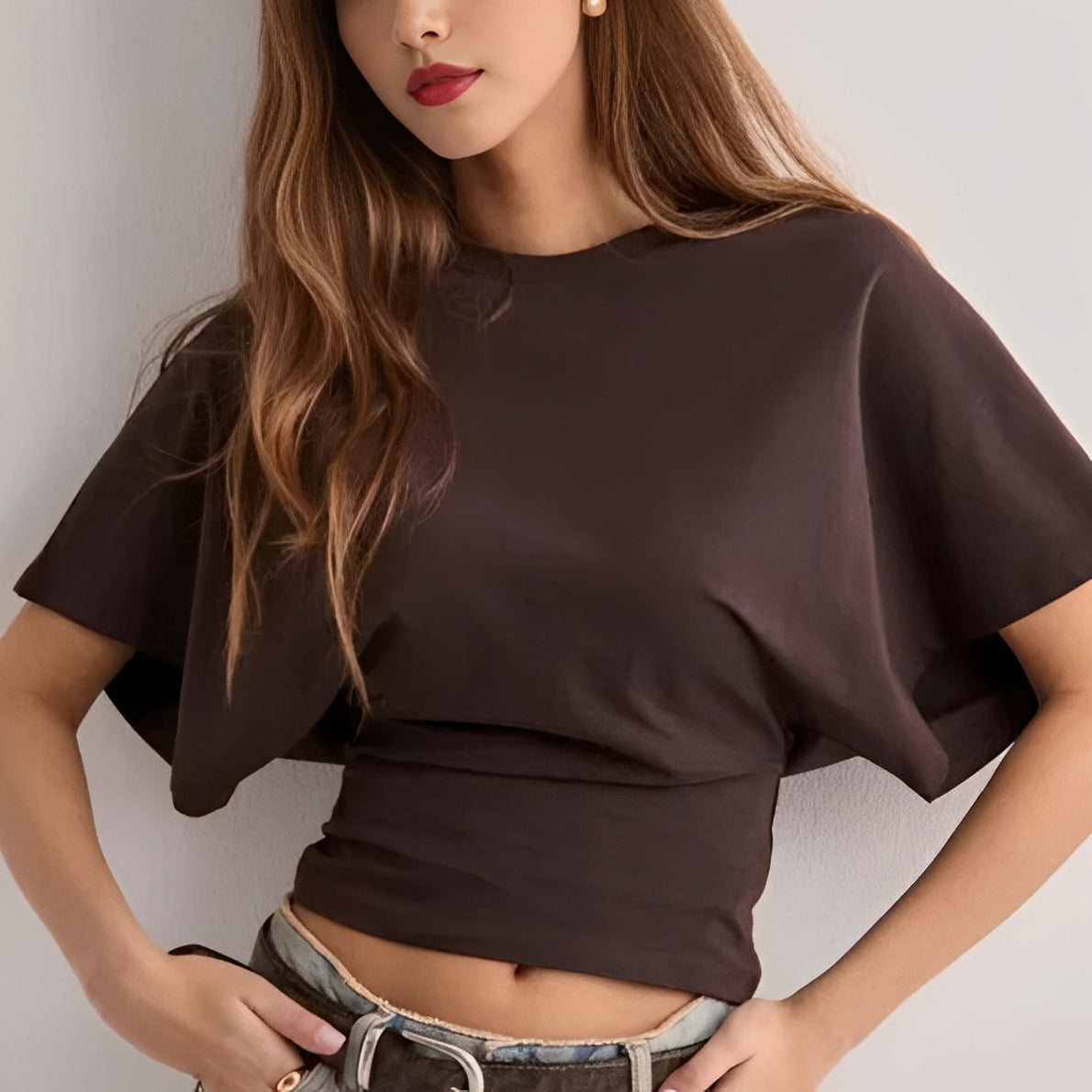 Maggy - Stylish T-shirt with Easygoing Sleeves