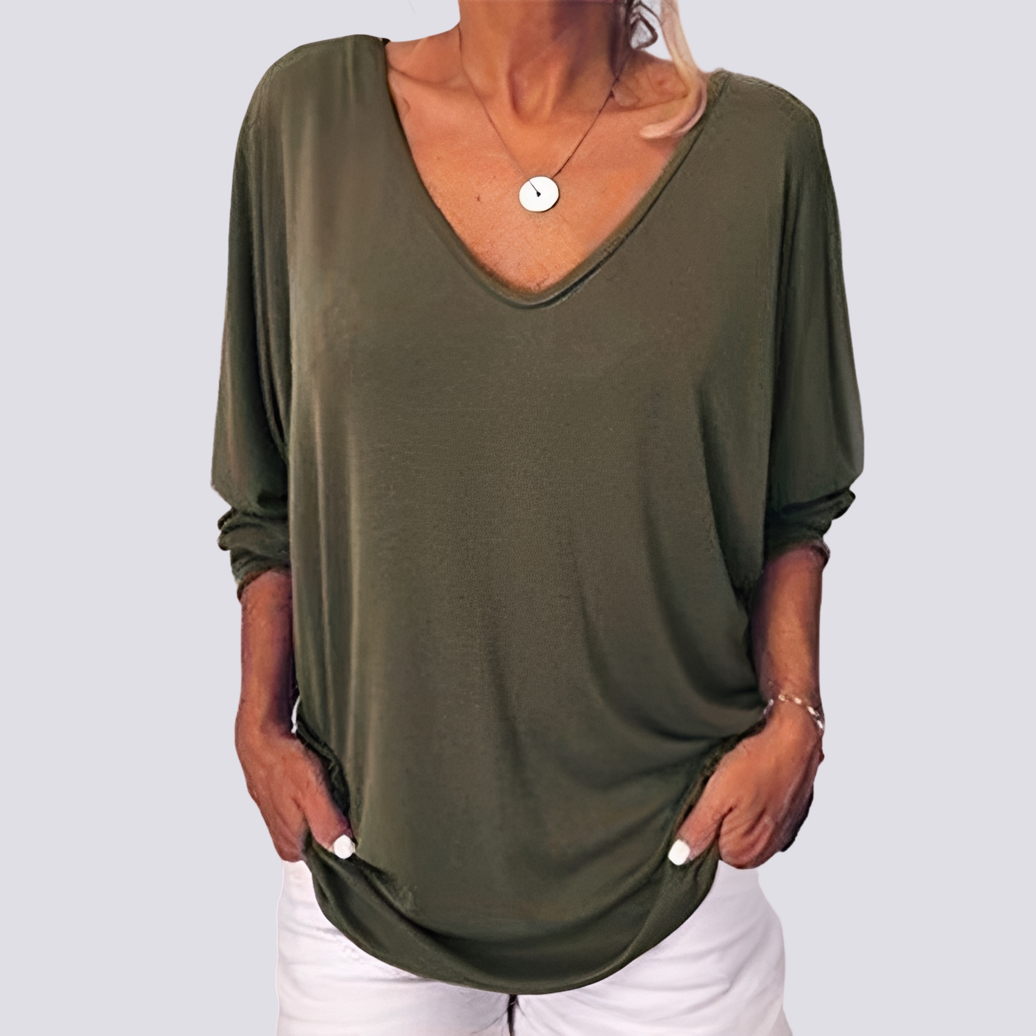 Bernice - Stylish top with a button-up back