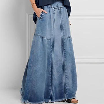 Nella - Stylish denim skirt with pocket for women