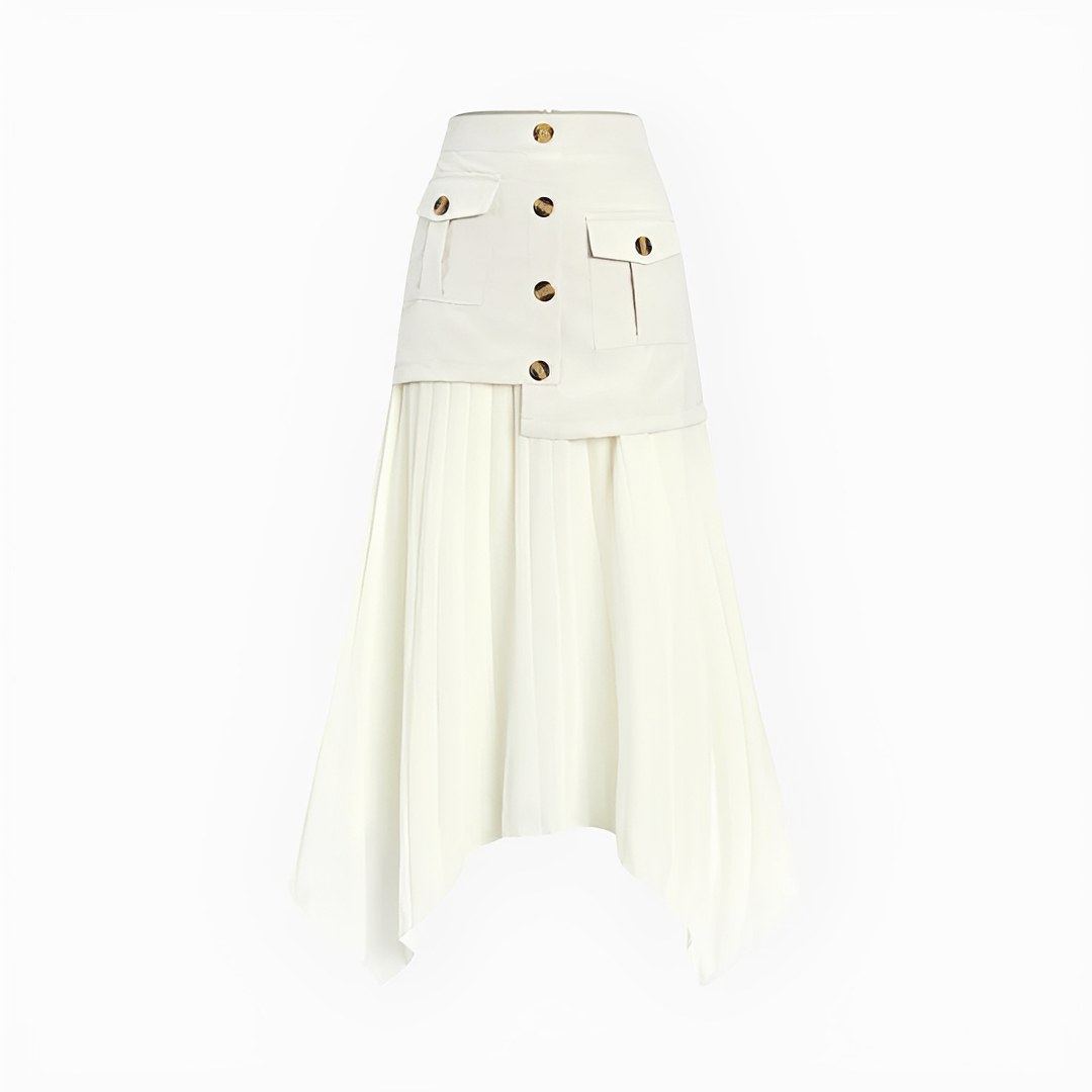 Yoselin - Asymmetrical Folded Skirt