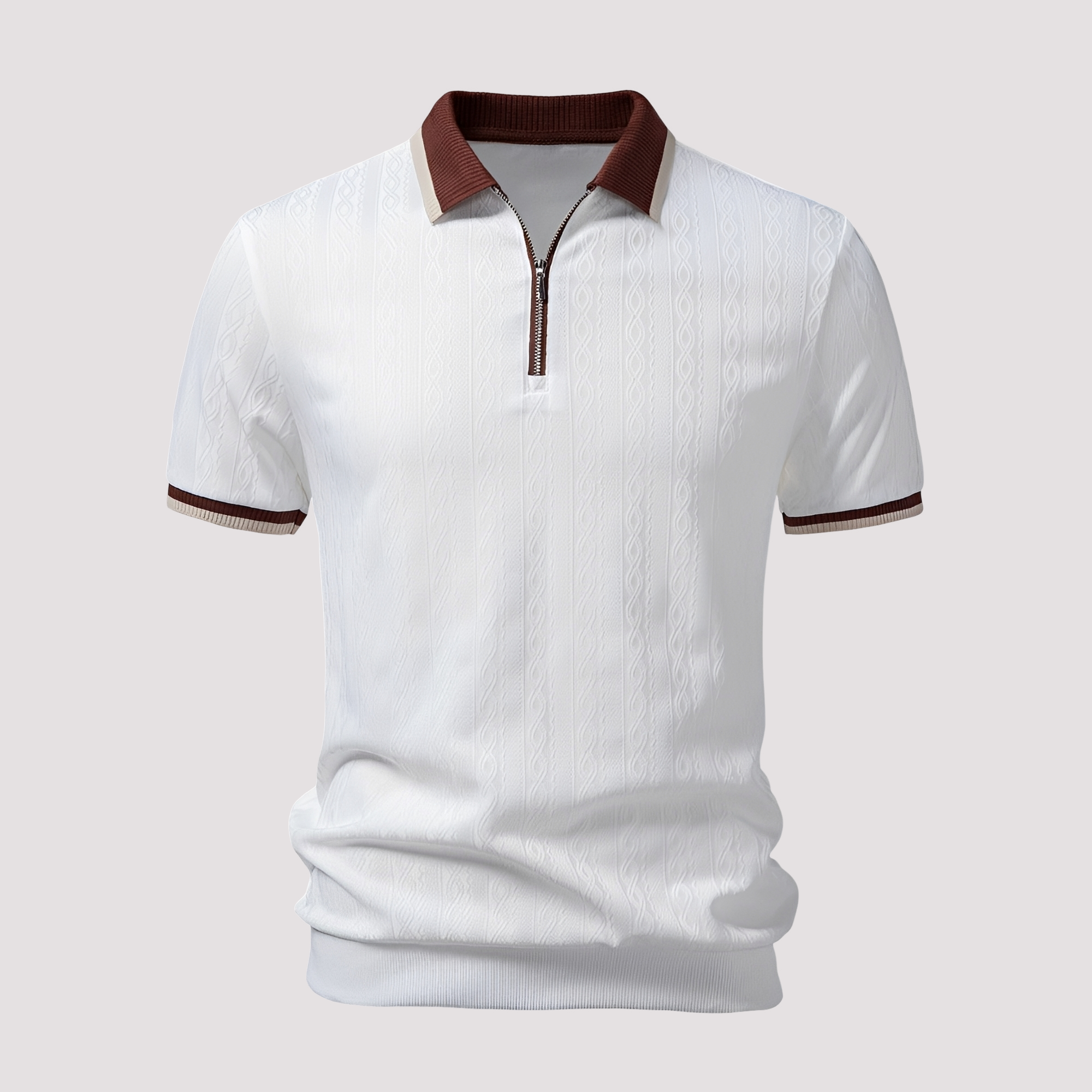 Bryn - Trendy Zip-Up Polo Shirt