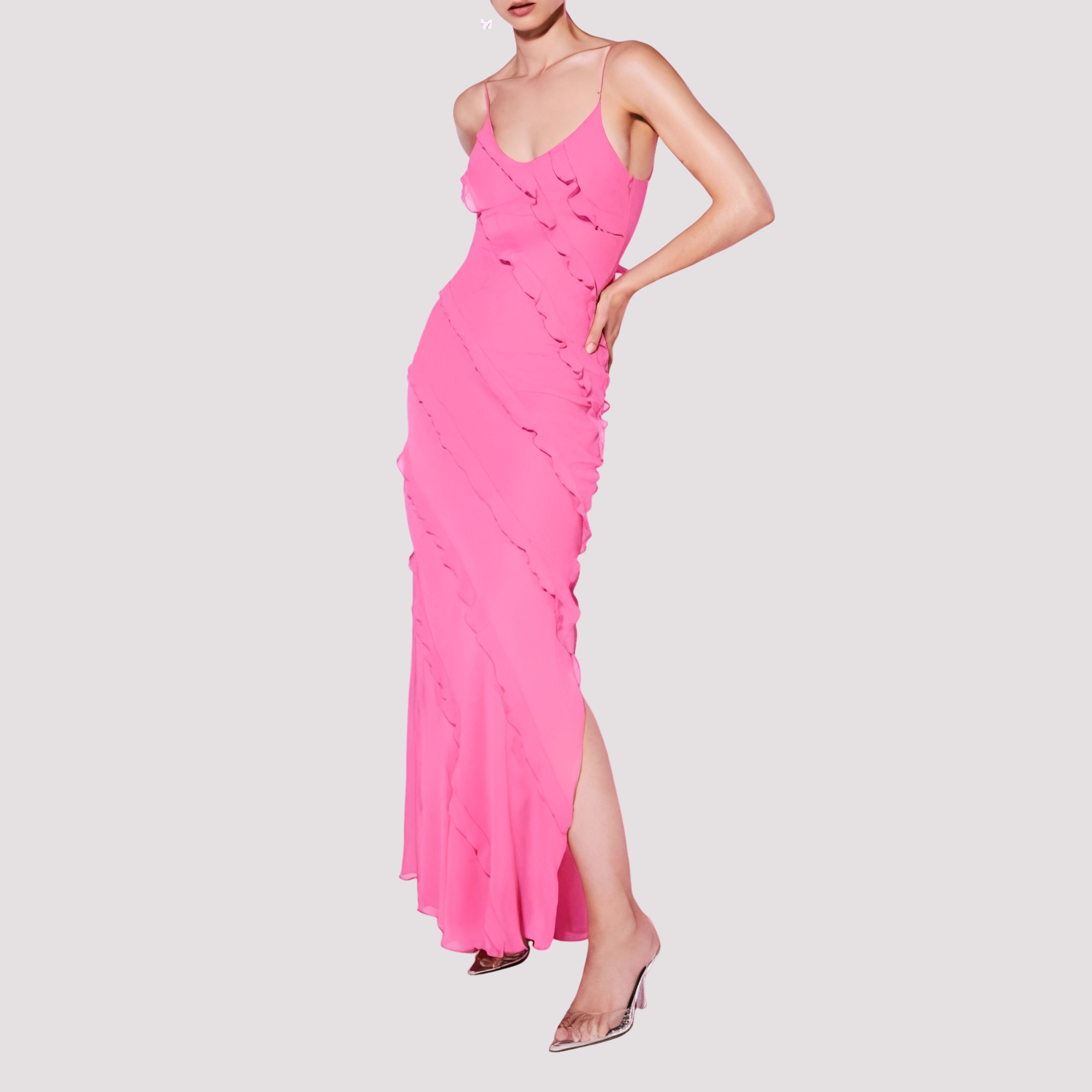 Micah - Fashionable Long Dress with Frills