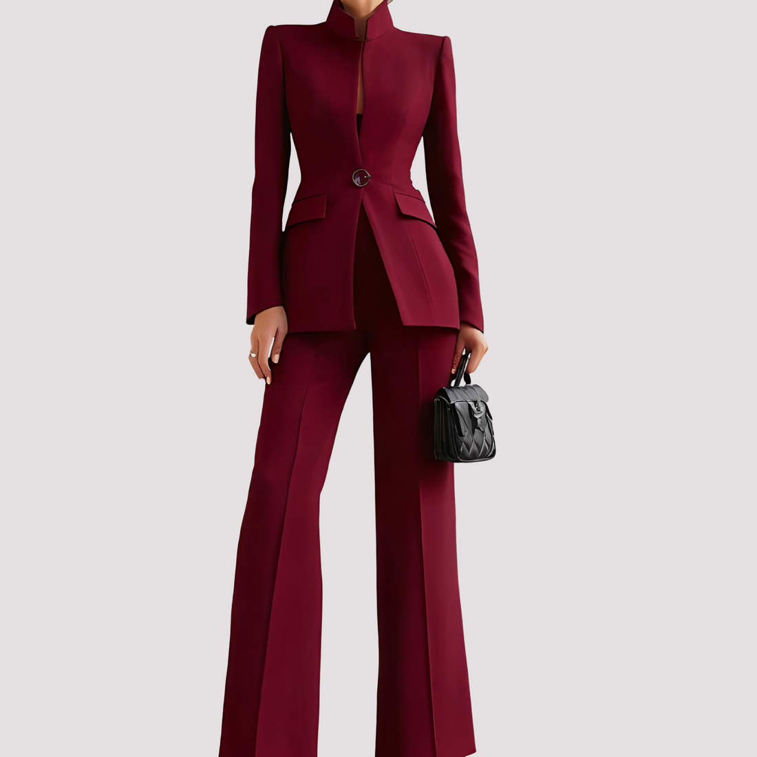 Jean - Trendy Suit Set with One Button