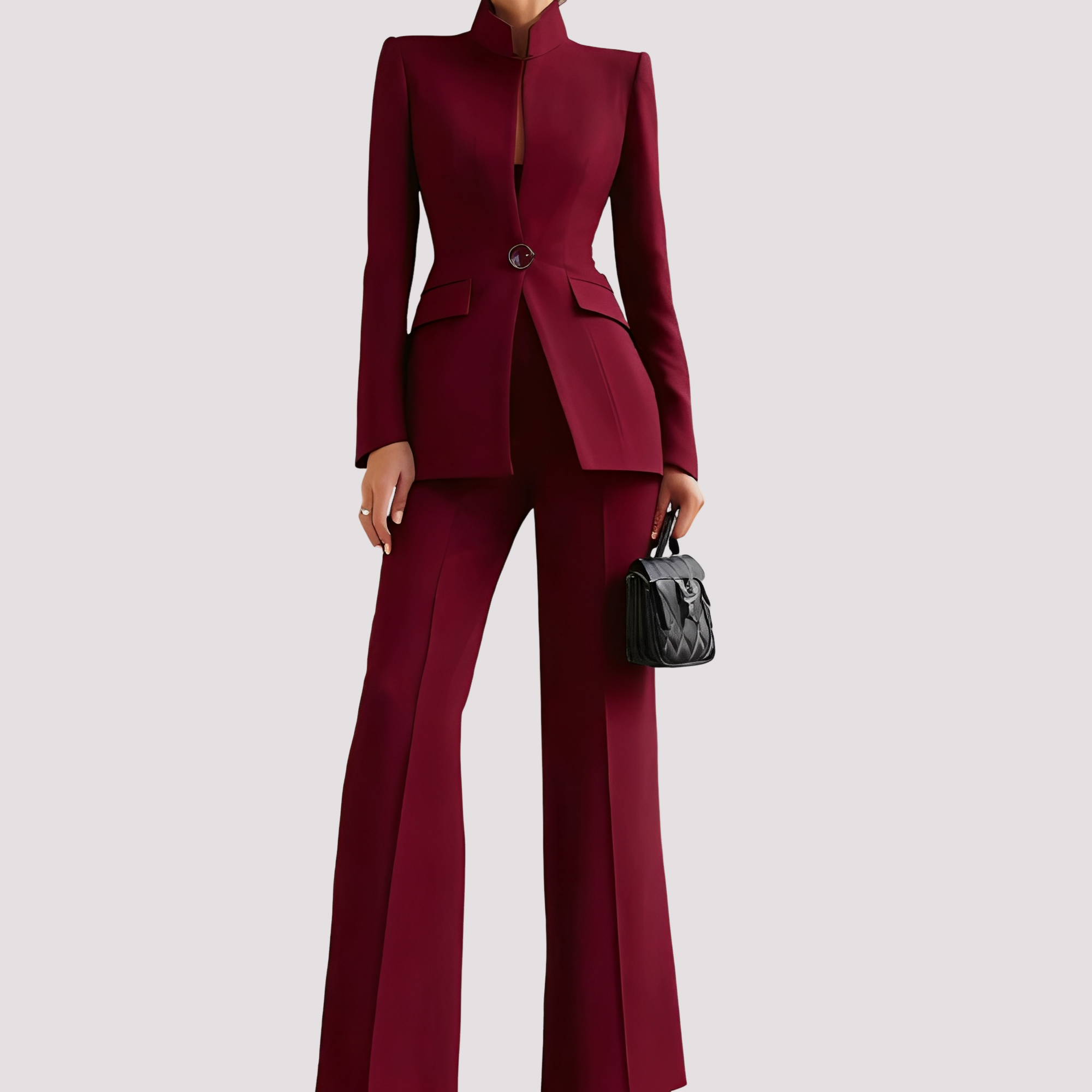 Jean - Trendy Suit Set with One Button