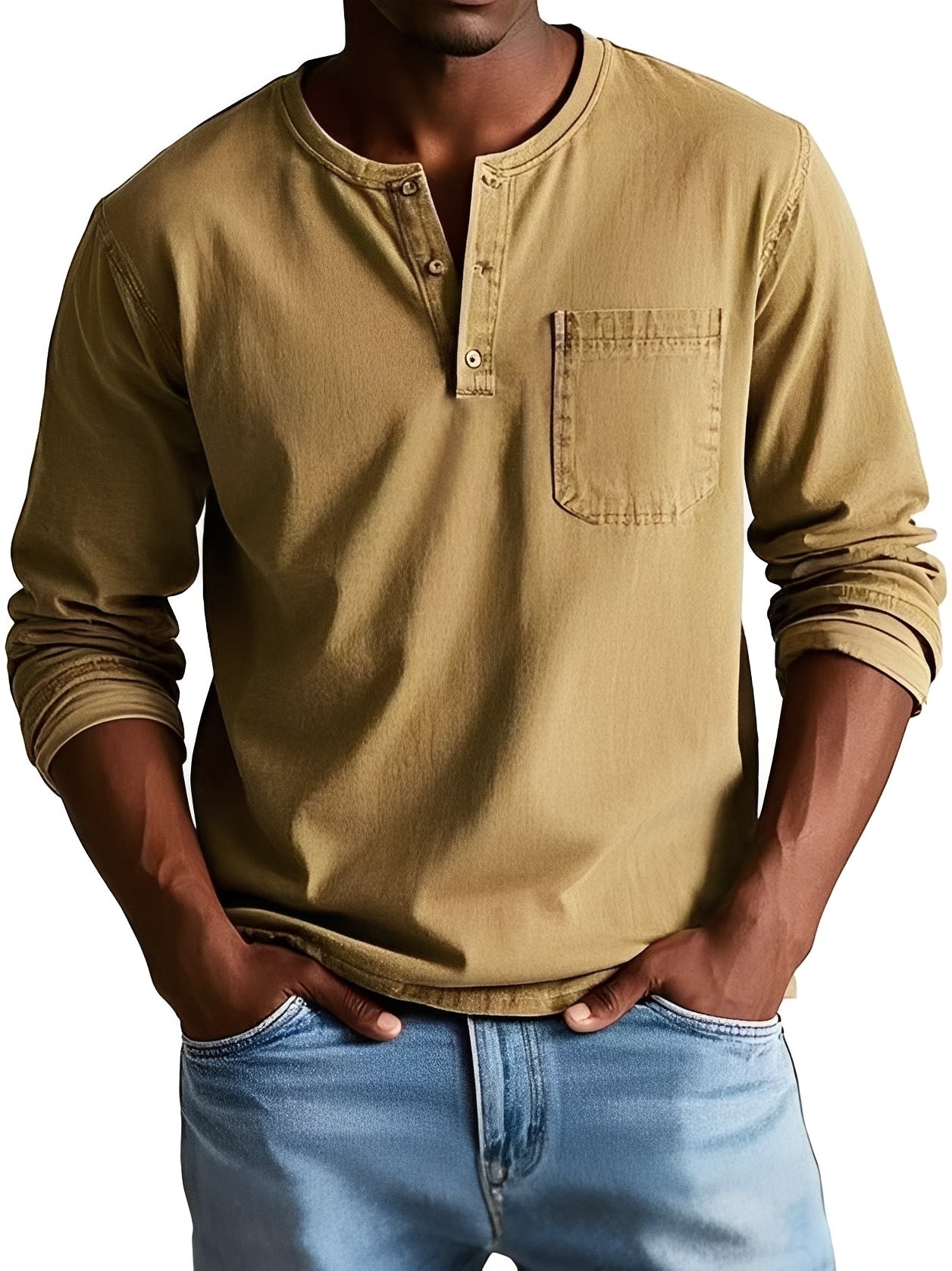 Steve - Men's easygoing long-sleeve shirt