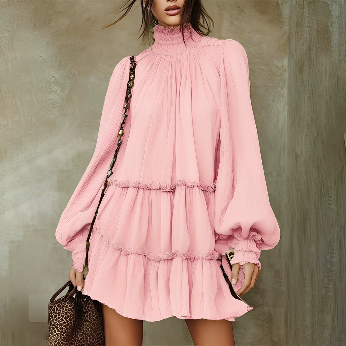 Mayeth - Elegant Ruffled Mini Dress