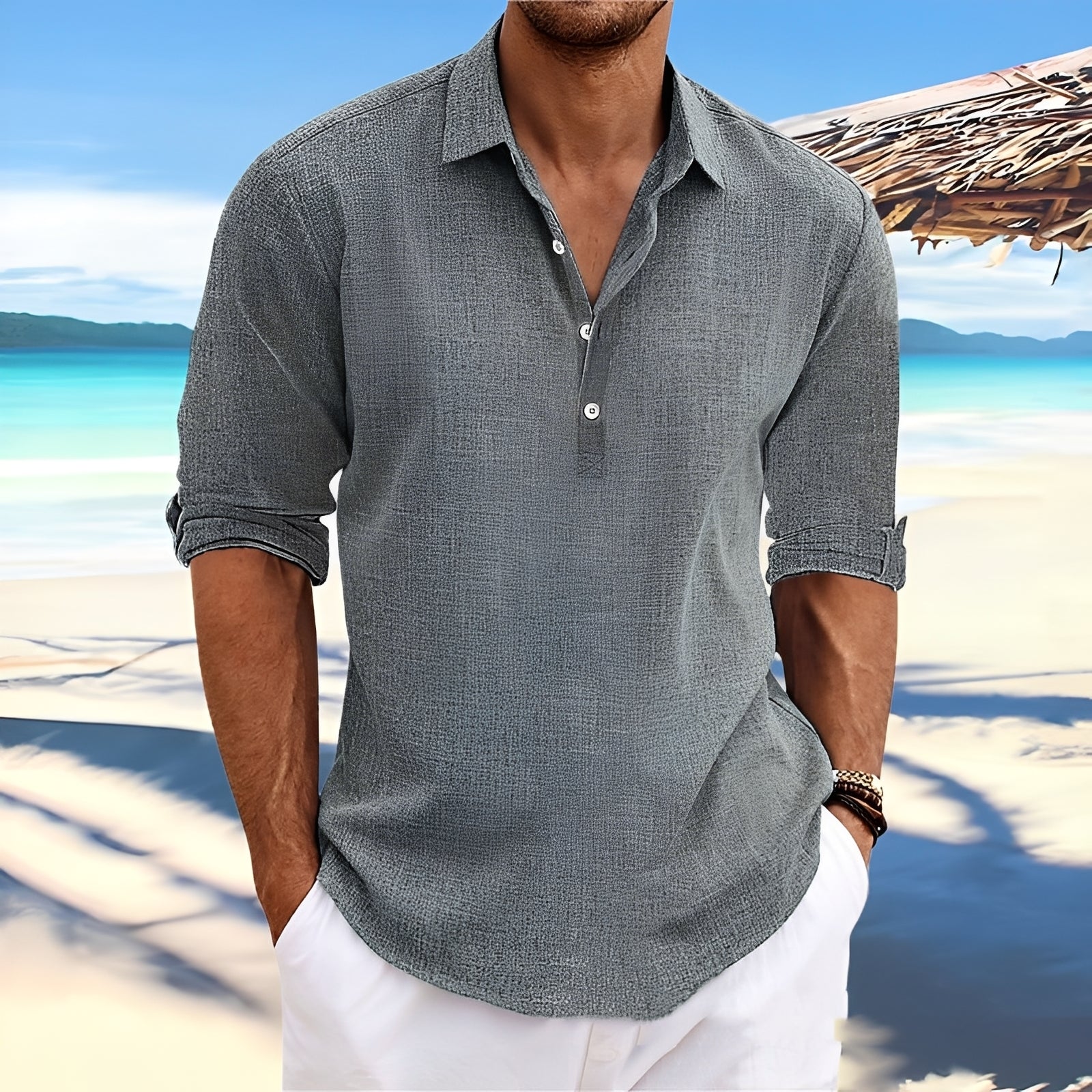 Ricky – Men's long-sleeve shirt – perfect for comfortable, warm days