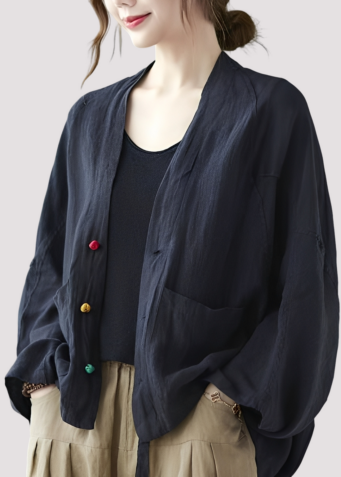 Tilly - Casual, loose-fitting cardigan with pockets for women