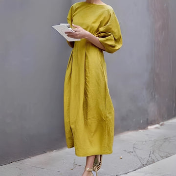 Mariam - Relaxed Mid-Length Gathered Dress