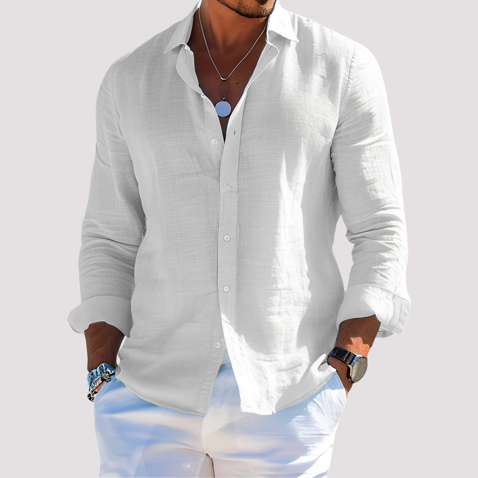 Dale – Men's long-sleeve shirt – Relaxed and casual