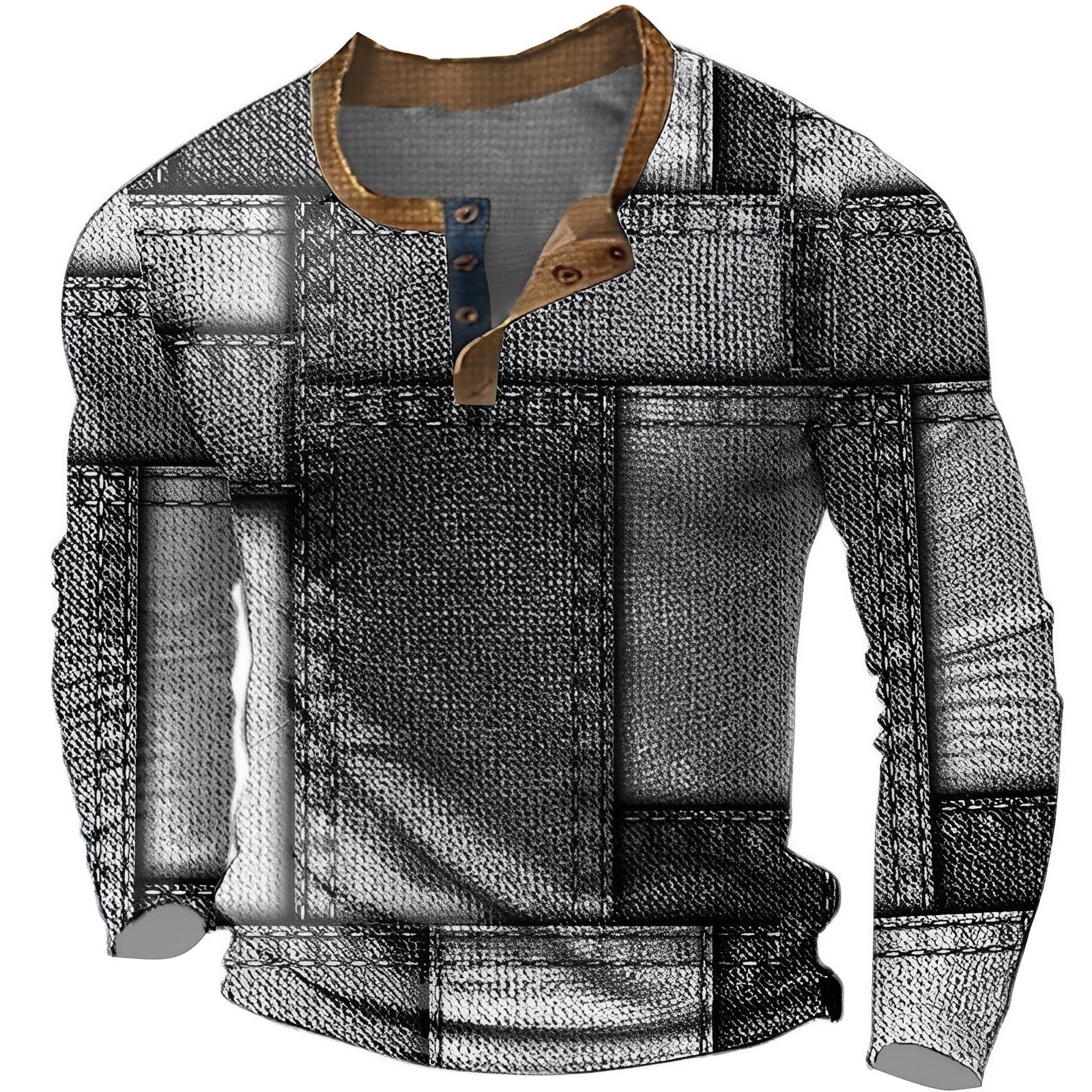 Sam - Men's Long-Sleeve Shirt - Trendy and Casual