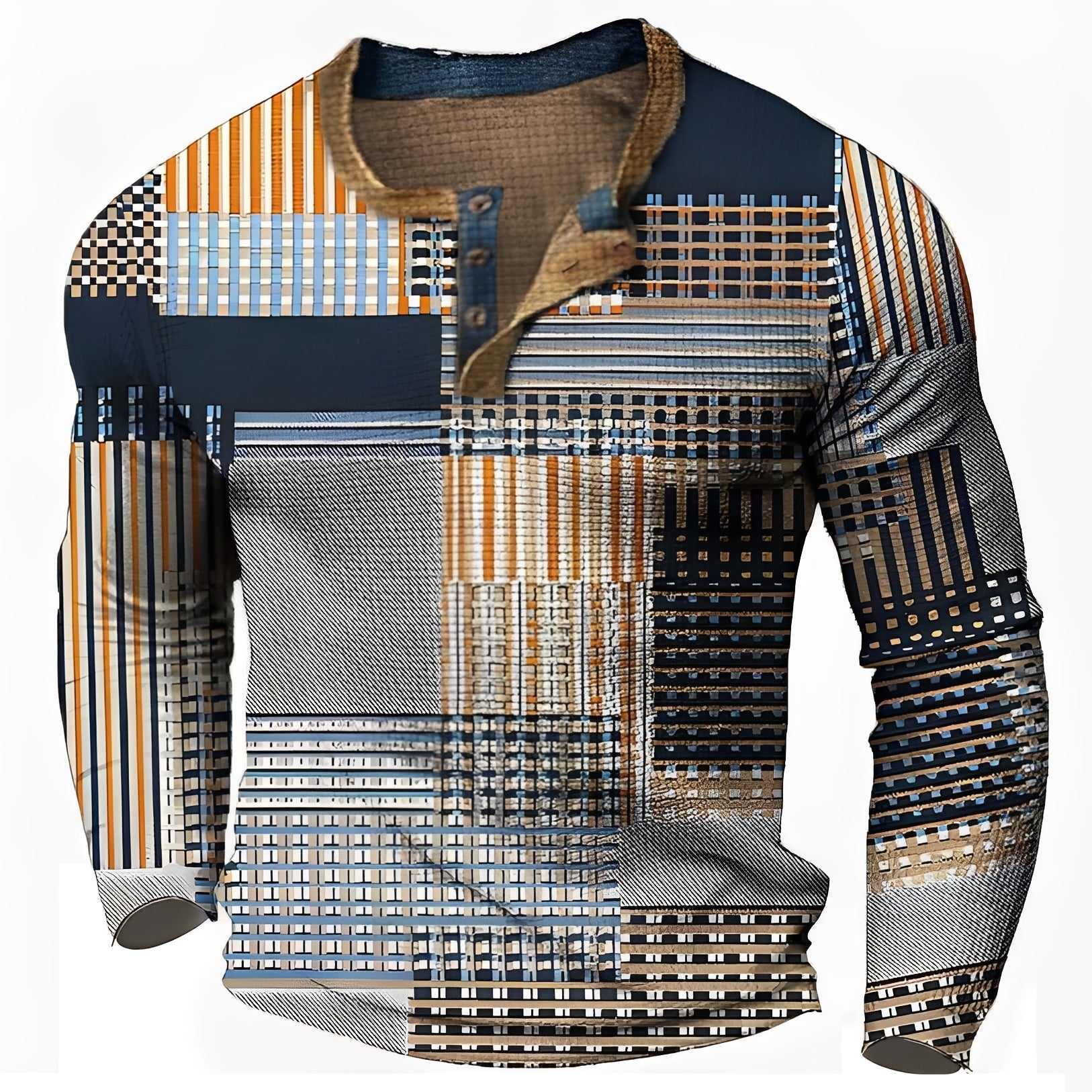 Sam - Men's Long-Sleeve Shirt - Trendy and Casual