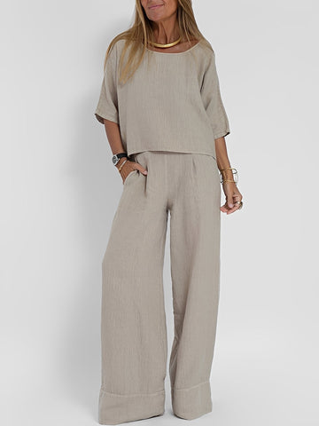 Leona - Easygoing Loose Two-piece Outfit