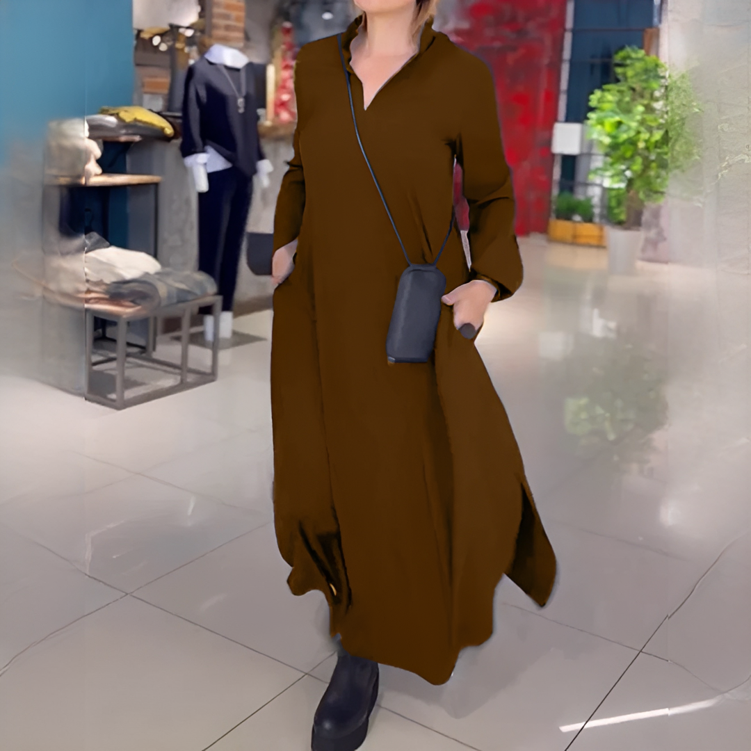 Cassie - Easygoing Dress with Long Sleeves