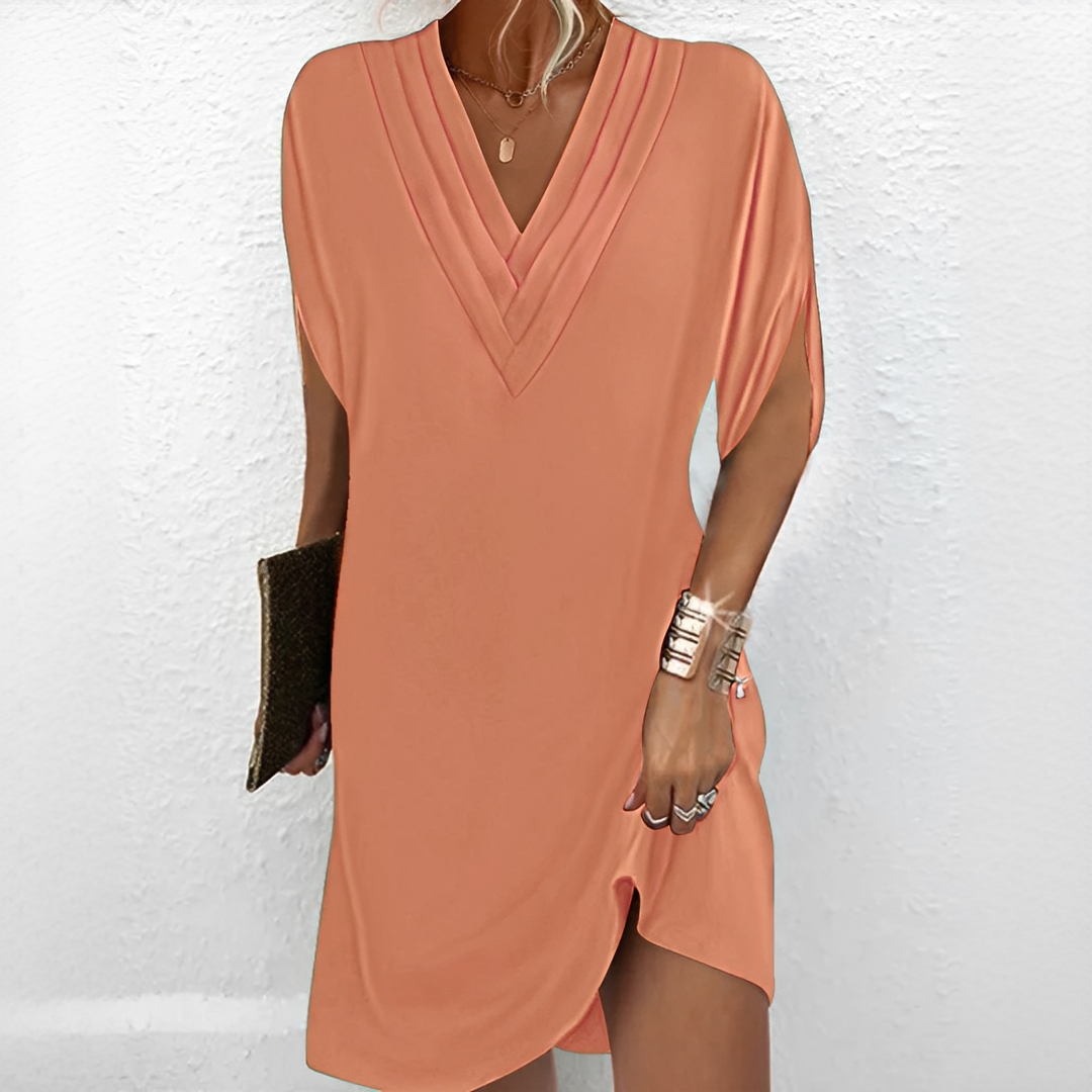 Jazlynn - Dress with Pleats and Broad Sleeves