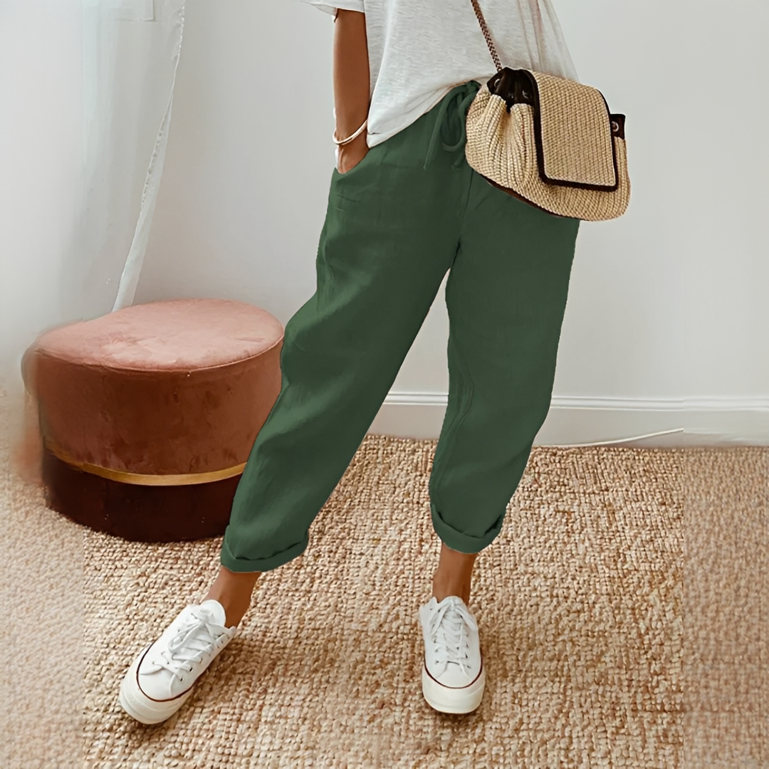 Whitney - Relaxed Elastic Waist Pants