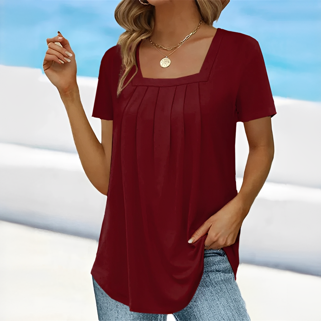 Lidania - Elegant pleated blouse