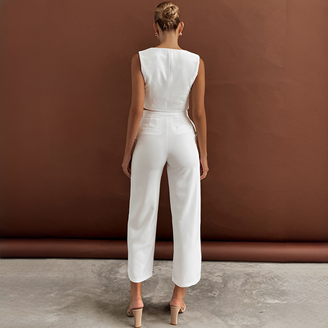 Agnes - Fashionable Vest and Pants Set