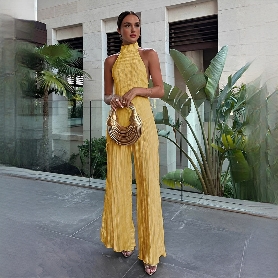 Elvissa - Chic set with top and wide pants