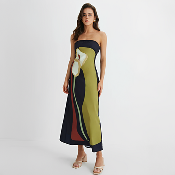 Delaney - Graceful Floral Tube Top Dress