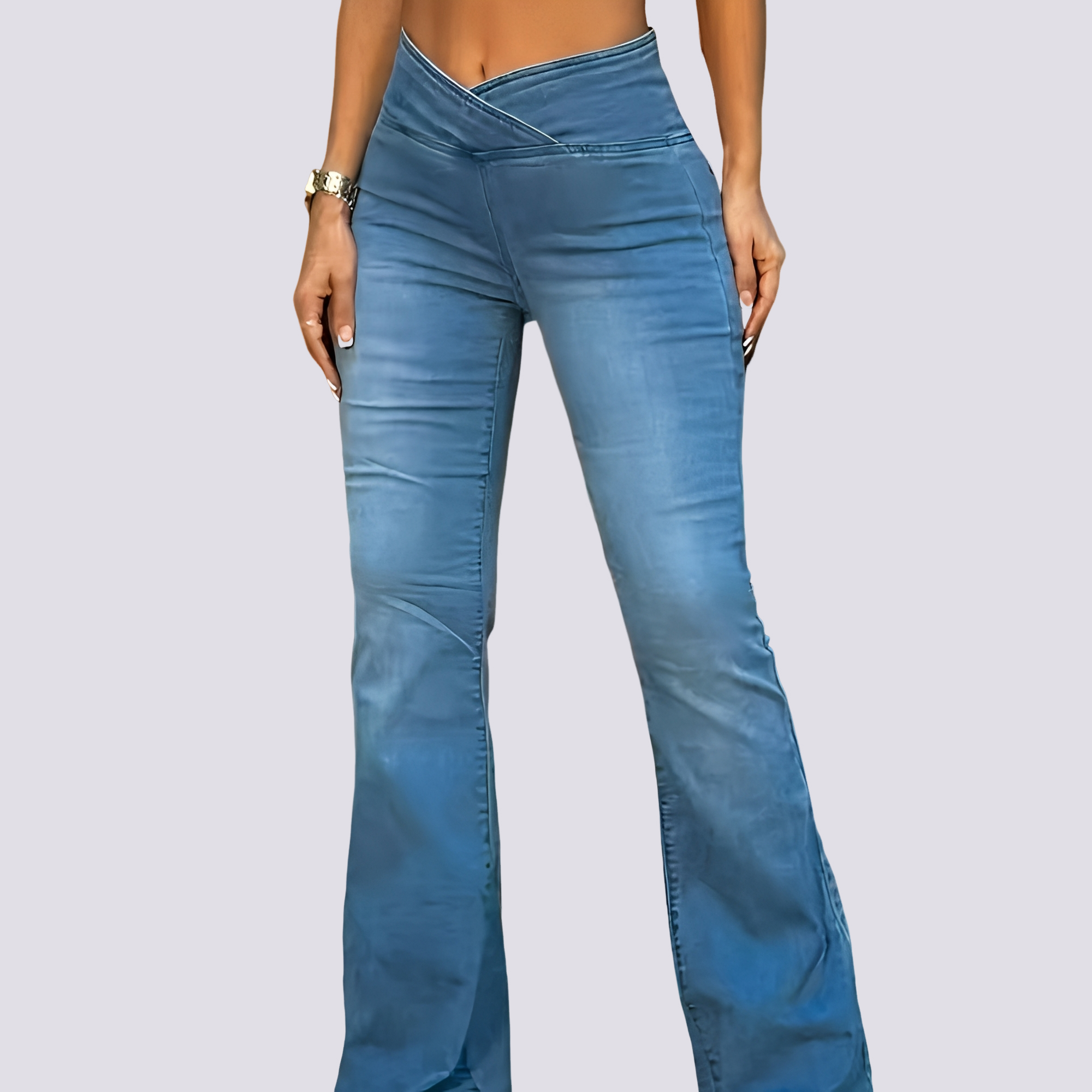 Lexi - Stylish Flared Denim Trousers