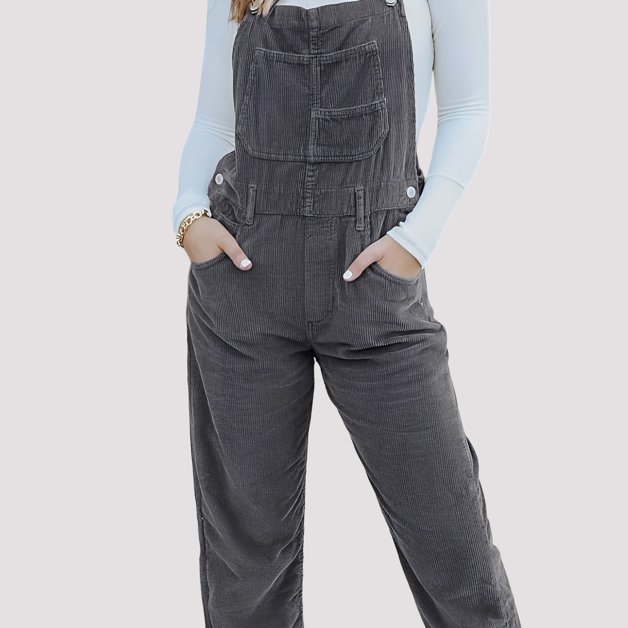 Sophie - Women's relaxed, loose-fit denim jumpsuit