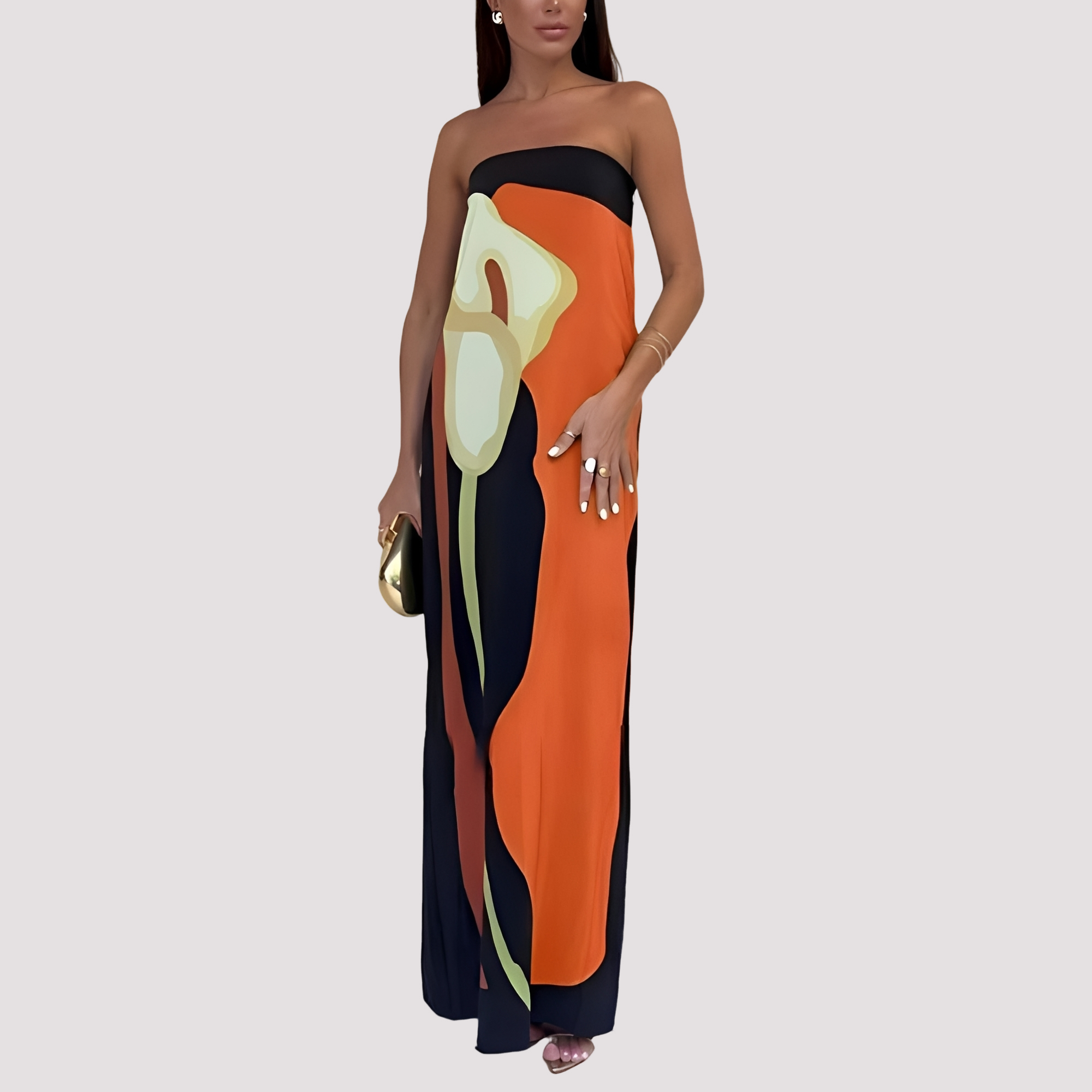Samara - Stylish Strapless Long Dress