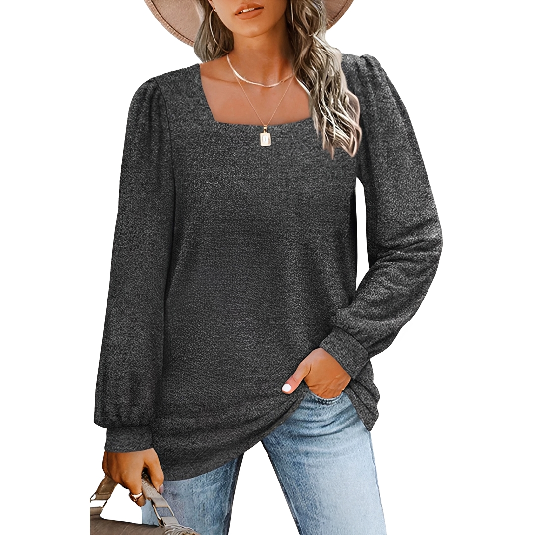 Jaylin - Chic Square Neck Shirt