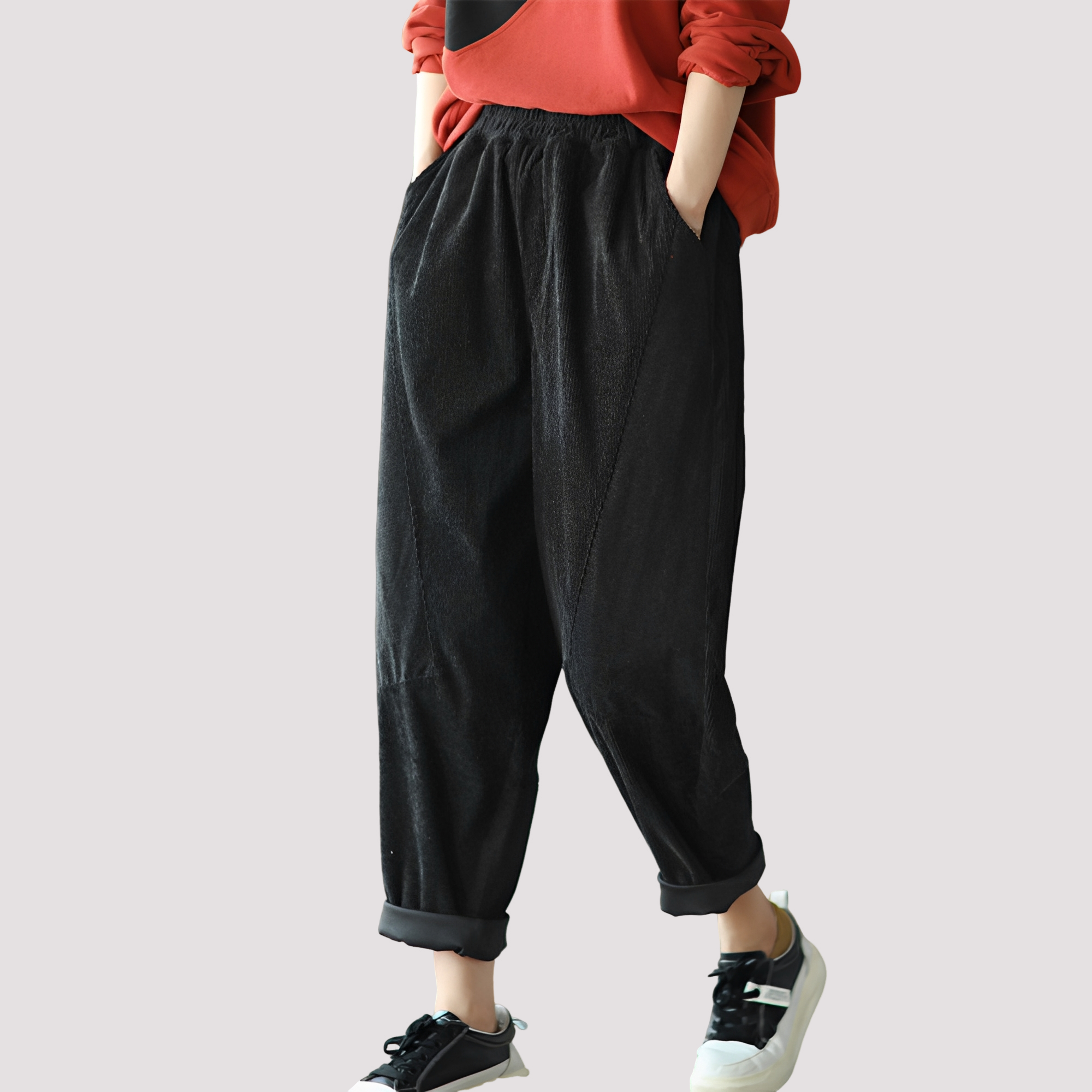 Stella - Casual harem pants with elastic waistband for women