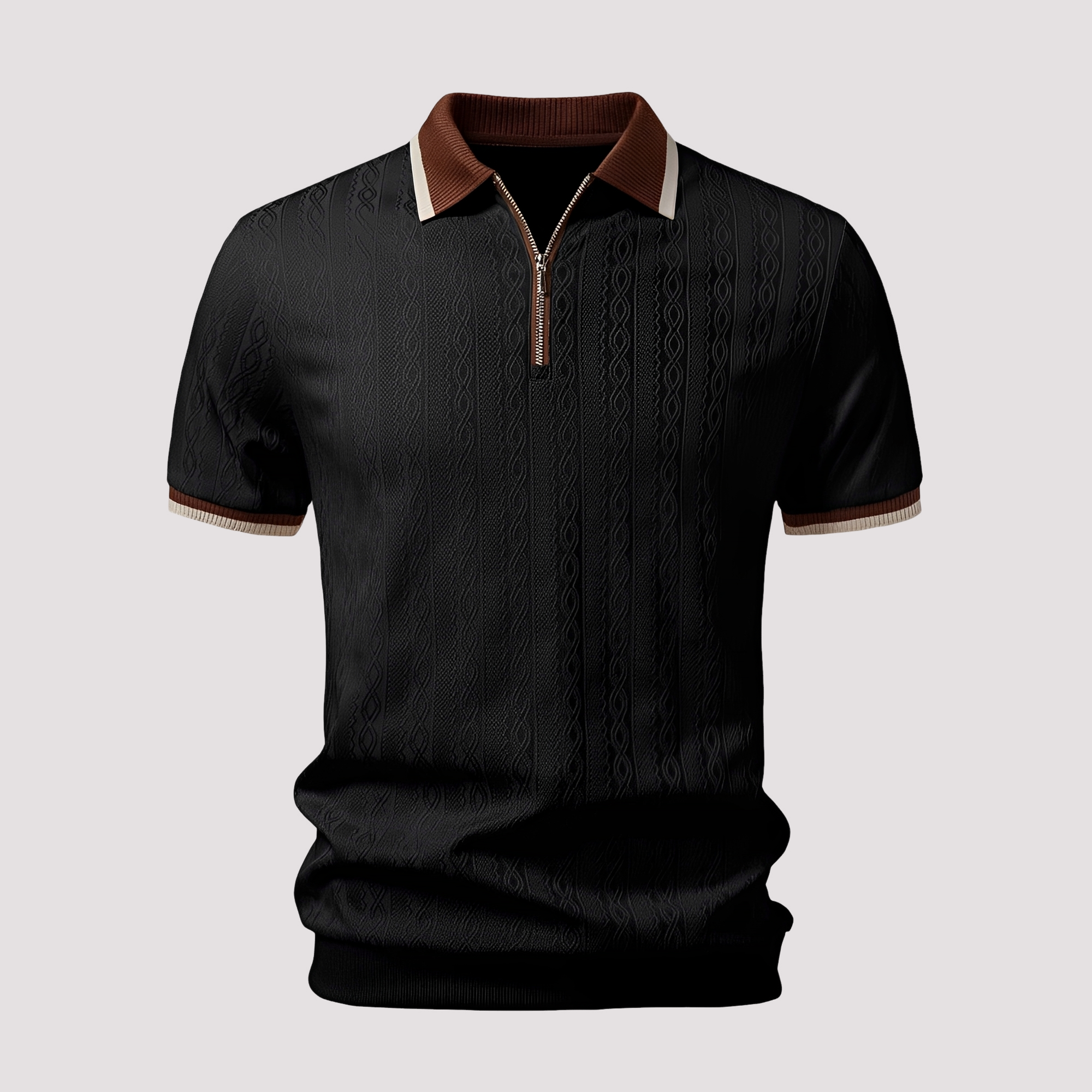 Bryn - Trendy Zip-Up Polo Shirt