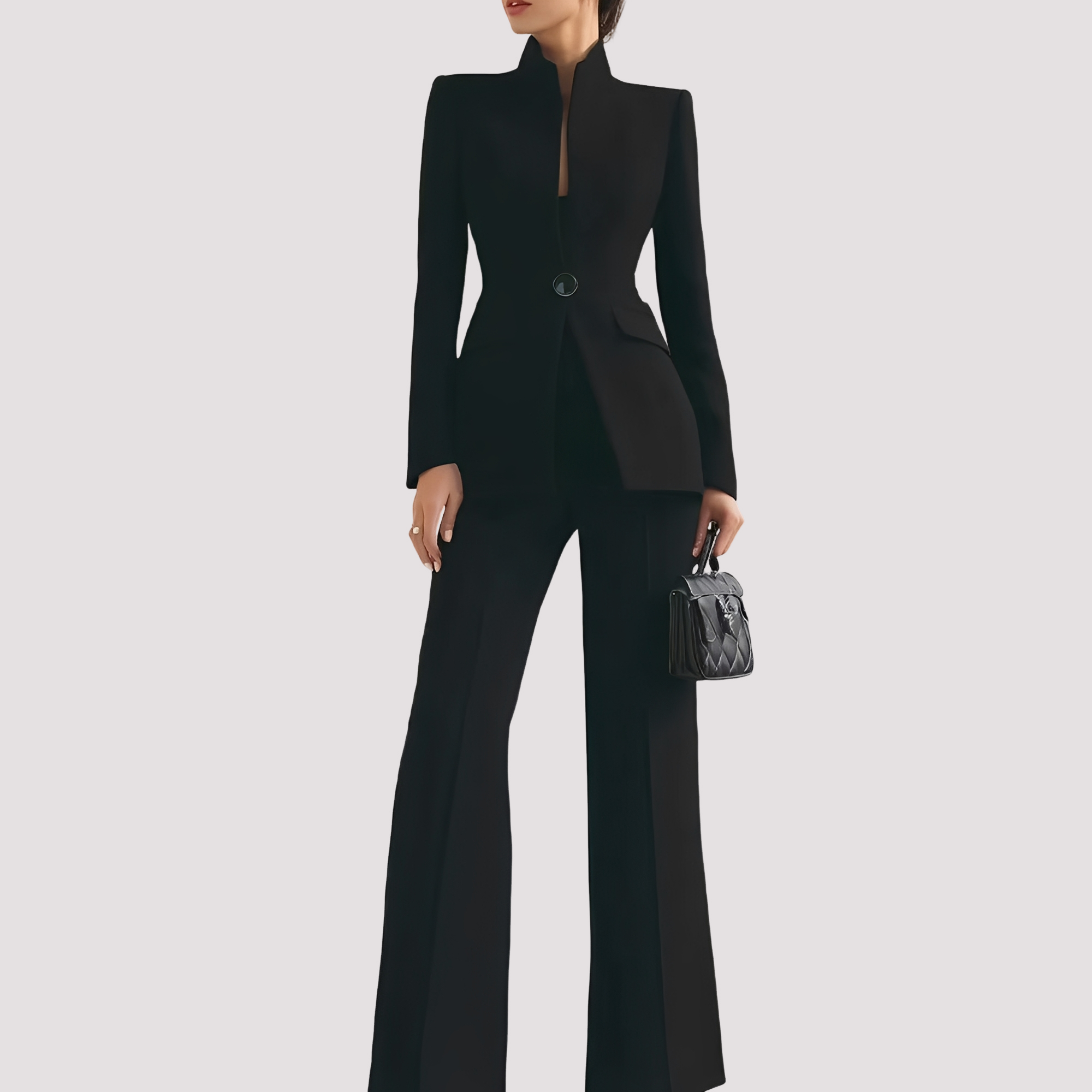 Jean - Trendy Suit Set with One Button