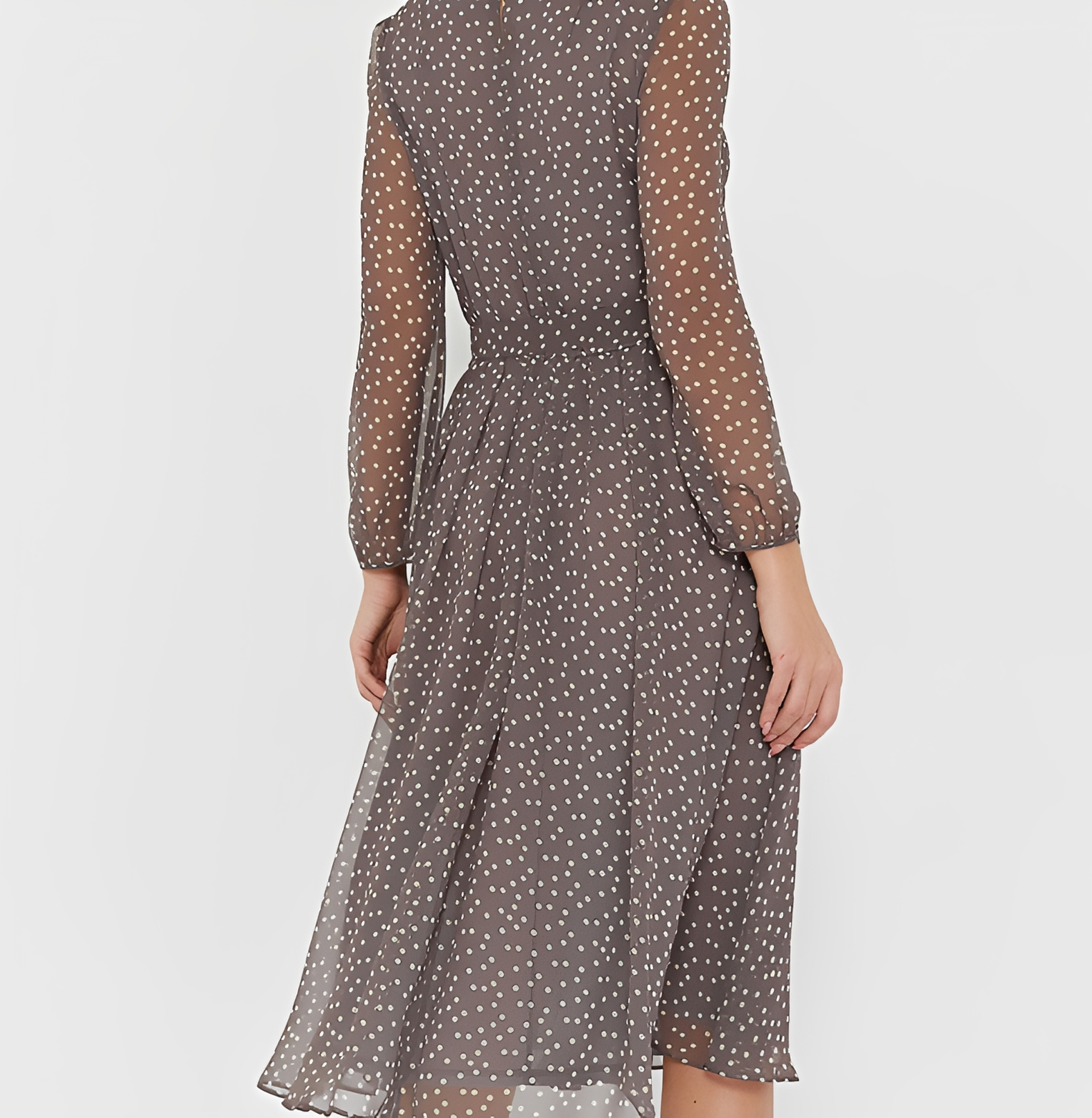 Tessa - Stylish Long Sleeve Polka Dot Dress