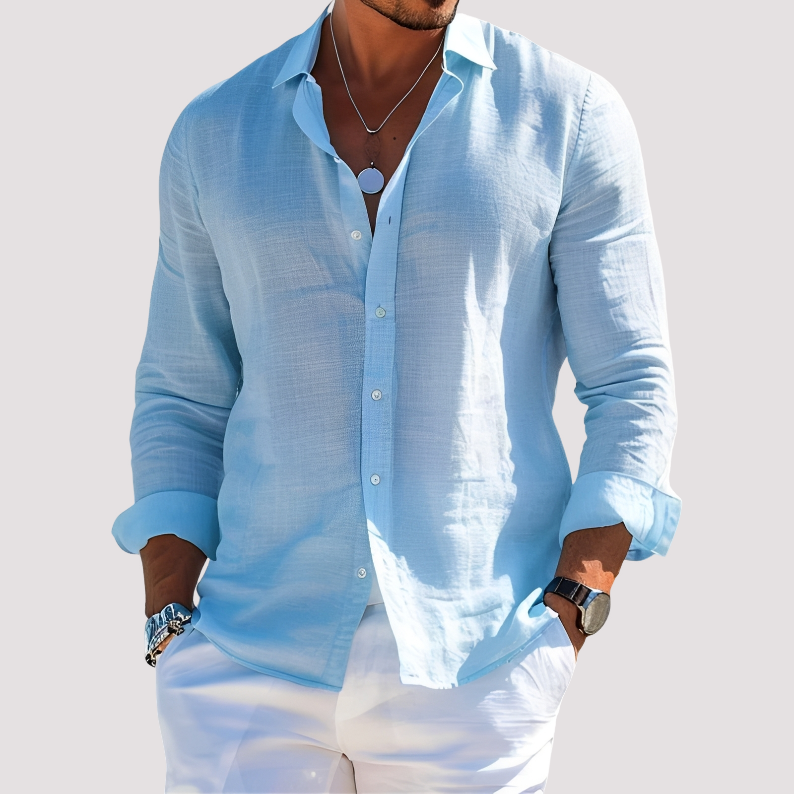 Dale – Men's long-sleeve shirt – Relaxed and casual