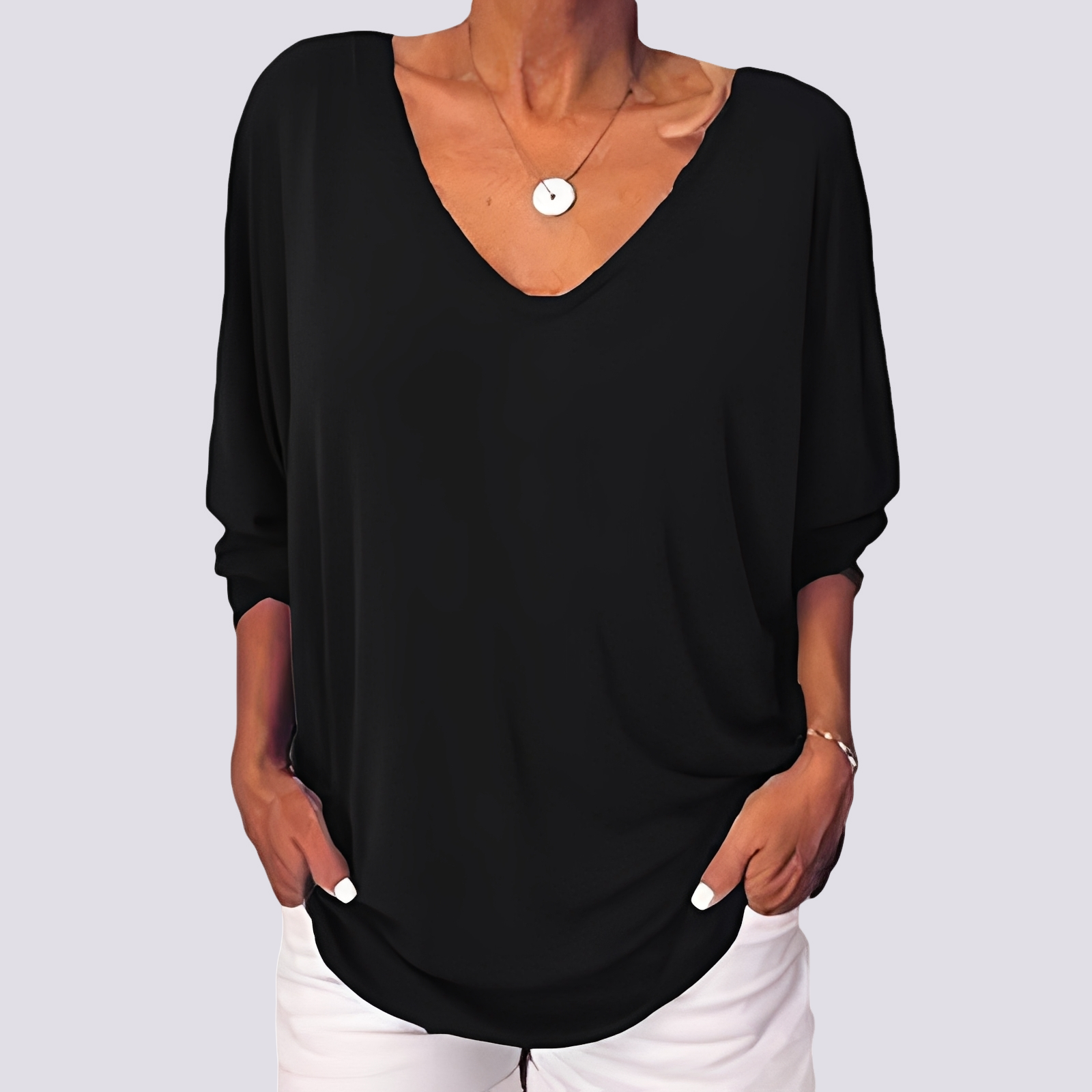 Bernice - Stylish top with a button-up back