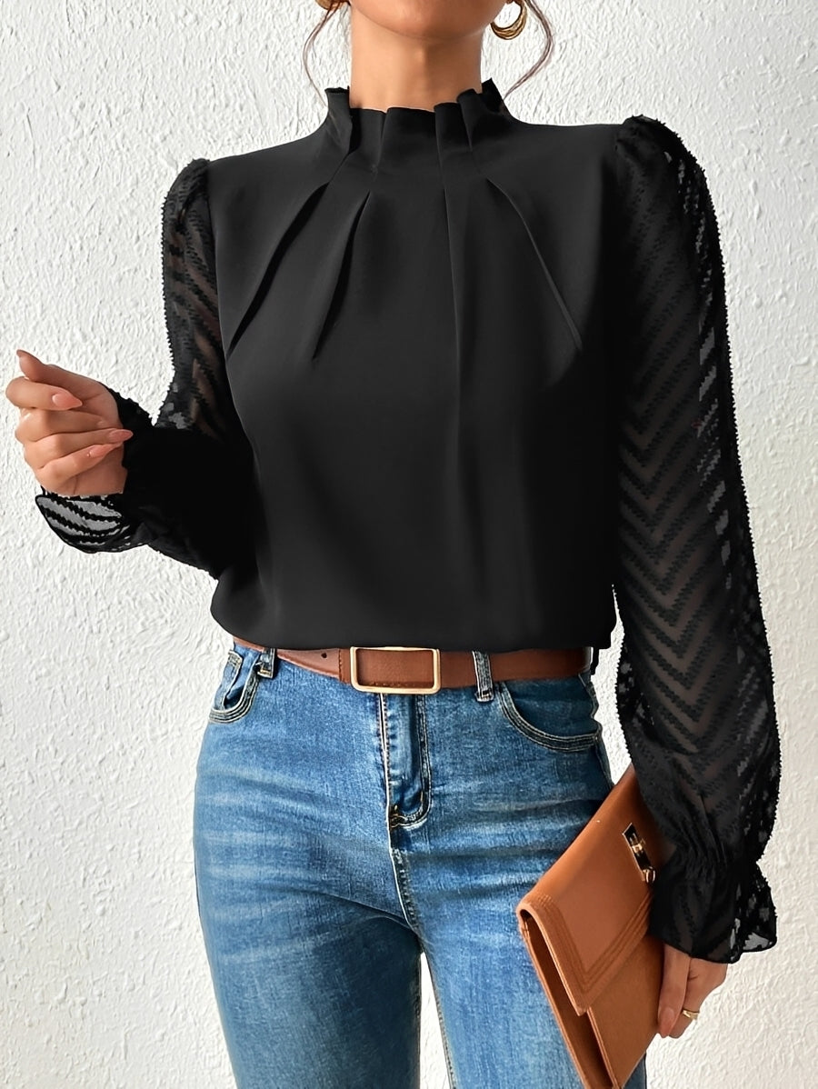 Bella - Long-Sleeve Chiffon Top