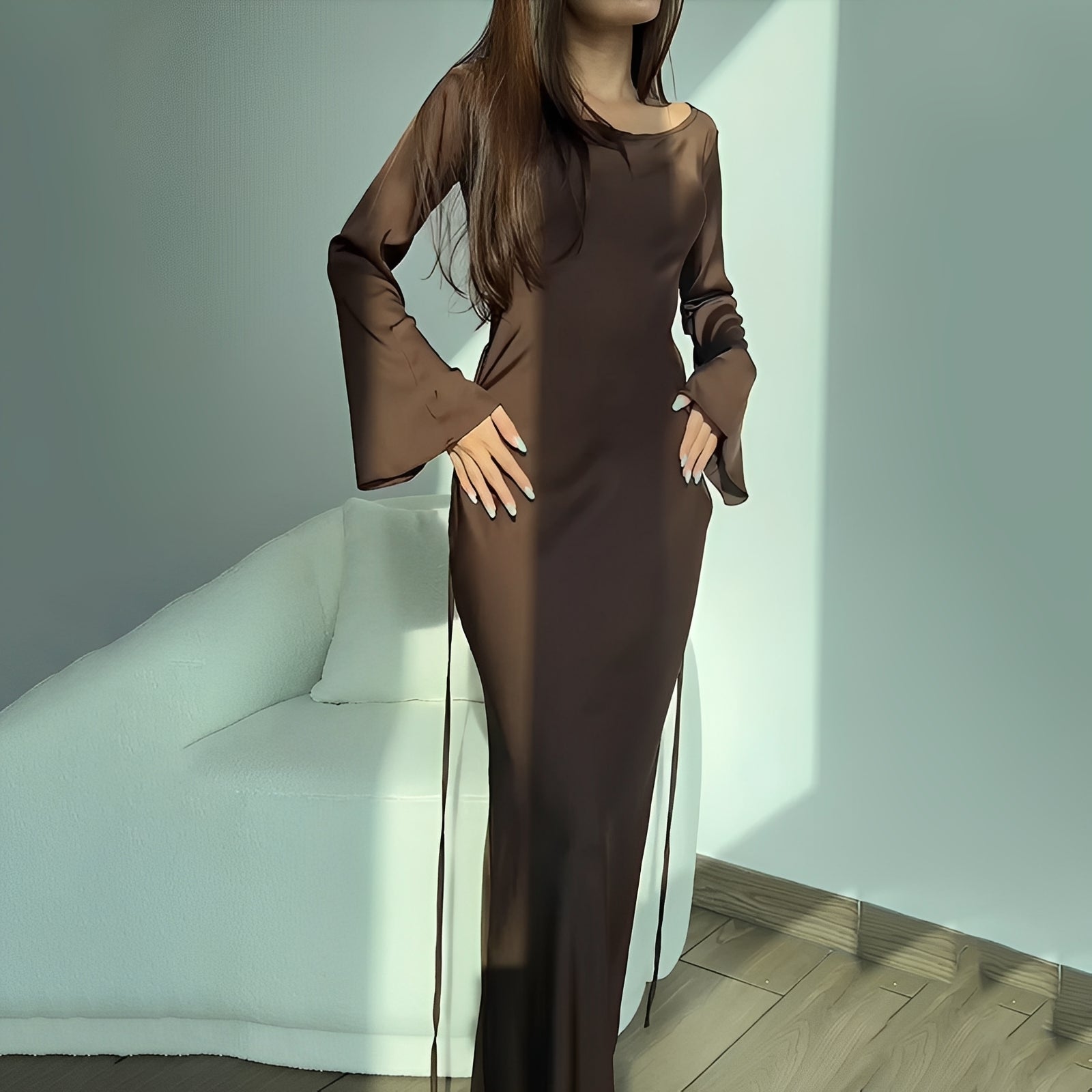Anisa - Trendy long-sleeve dress for women