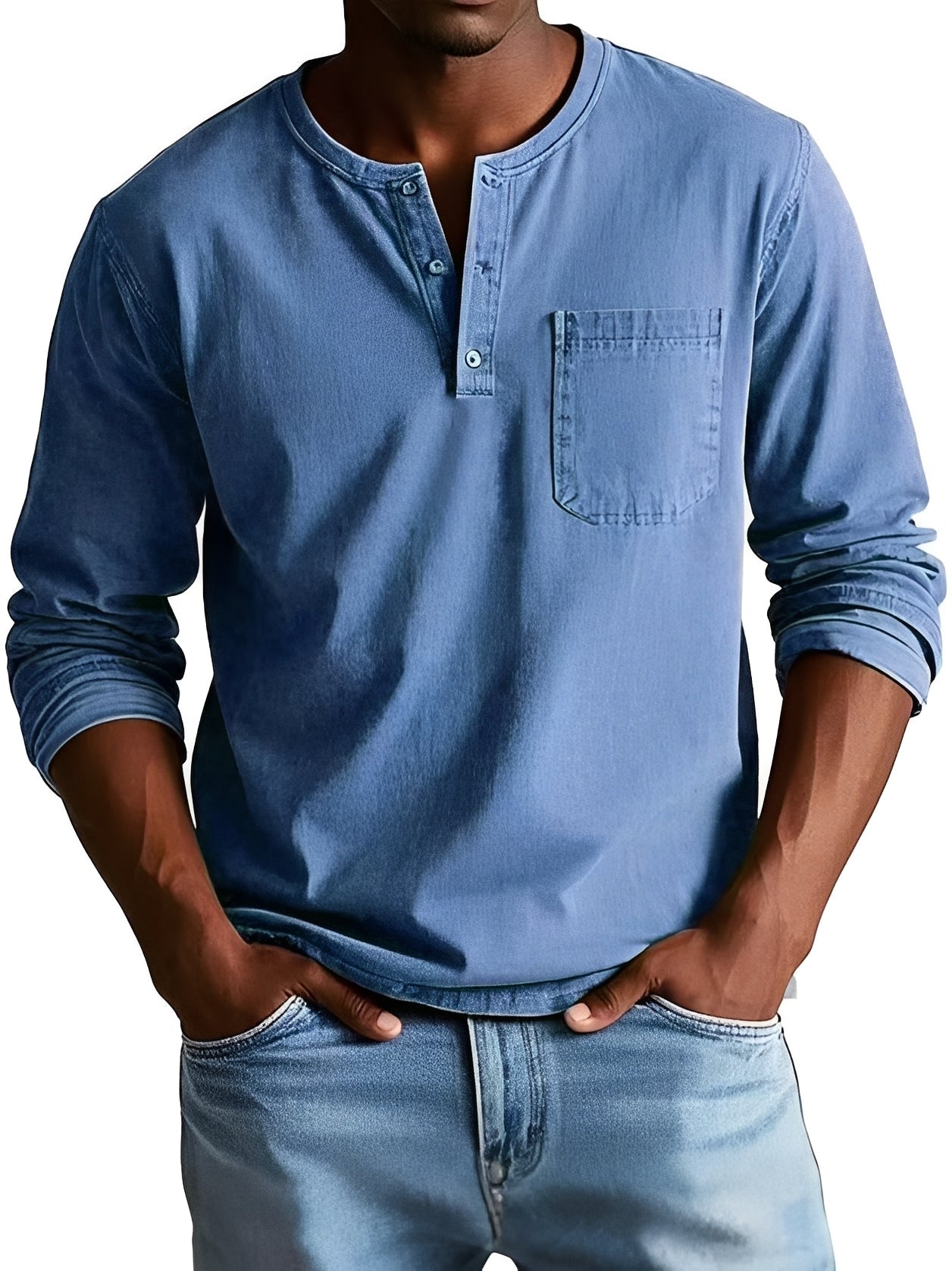 Steve - Men's easygoing long-sleeve shirt