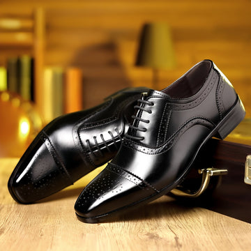 Ronan - Men's vintage-style pointed shoes