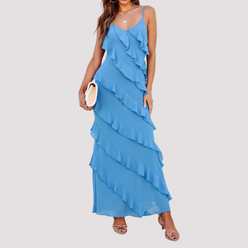Micah - Fashionable Long Dress with Frills